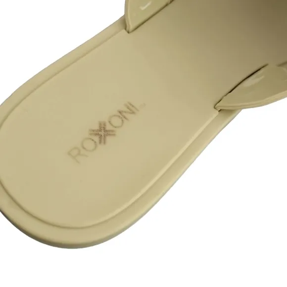 Roxoni Criss Cross Jelly Slides 40 9 Sandals  Flexible Minimalist Opaque