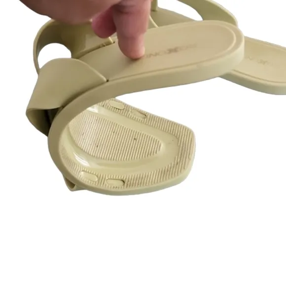 Roxoni Criss Cross Jelly Slides 40 9 Sandals  Flexible Minimalist Opaque