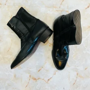 Russell &amp; Bromley Boots - Black soft Italian Leather Zip Up Boots 41.5