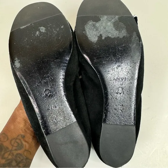 ‼️SALE‼️ Lanvin Suede Bow Ballet Flats