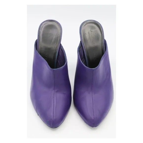 SALLY LAPOINTE Purple Mule Sandals