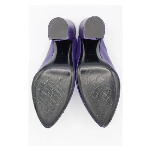 SALLY LAPOINTE Purple Mule Sandals