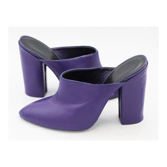 SALLY LAPOINTE Purple Mule Sandals