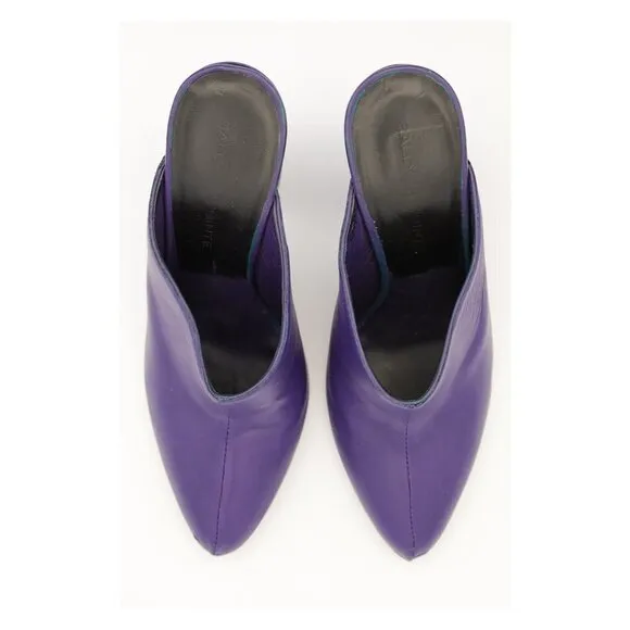 SALLY LAPOINTE Purple Mule Sandals