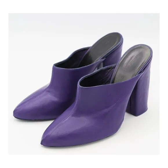 SALLY LAPOINTE Purple Mule Sandals