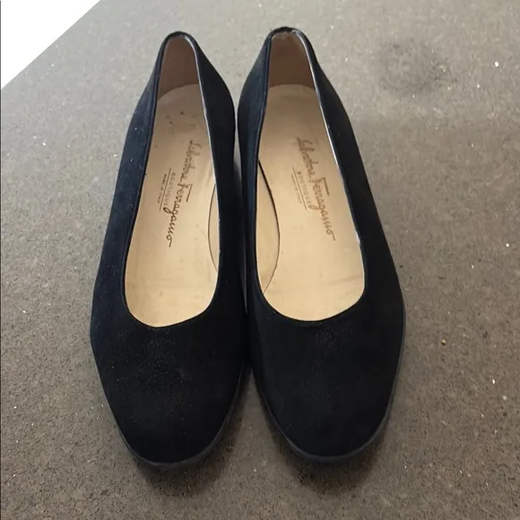 Salvatore Ferragamo Black Suede Flats 7