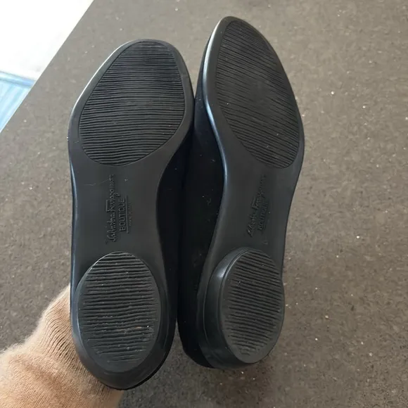 Salvatore Ferragamo Black Suede Flats 7