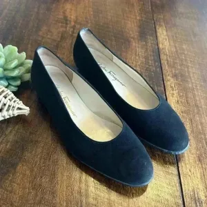 Salvatore Ferragamo Boutique | Black Suede Ballet Flats