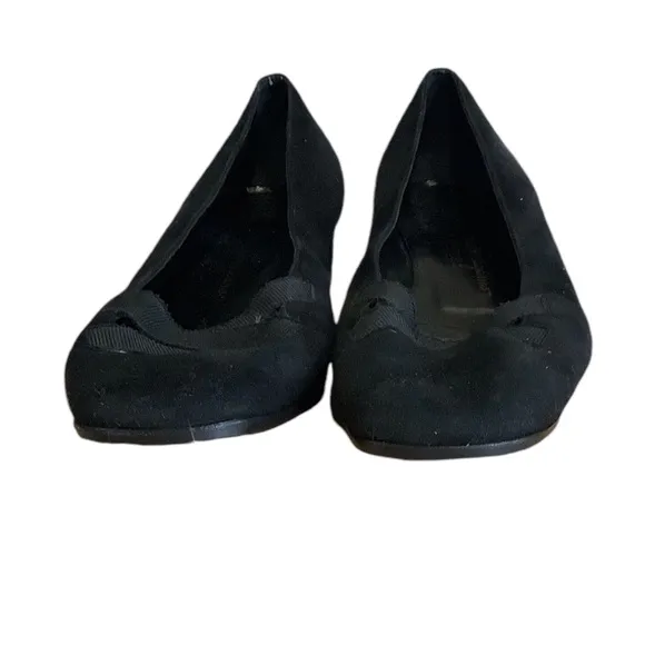 Salvatore Ferragamo Boutique Labelle Flats in Black Suede Lux2**