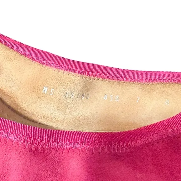 Salvatore Ferragamo My Joy Pink Suede Varina Bow Ballerina Flats