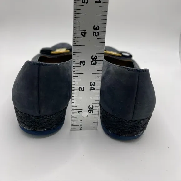 Salvatore Ferragamo | Navy Suede Flats | 5.5
