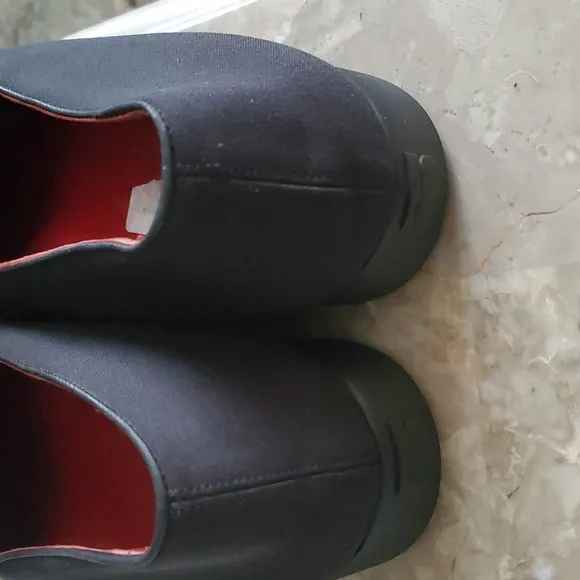 Salvatore ferragamo sport  black canvas slipon loafers size 11B
