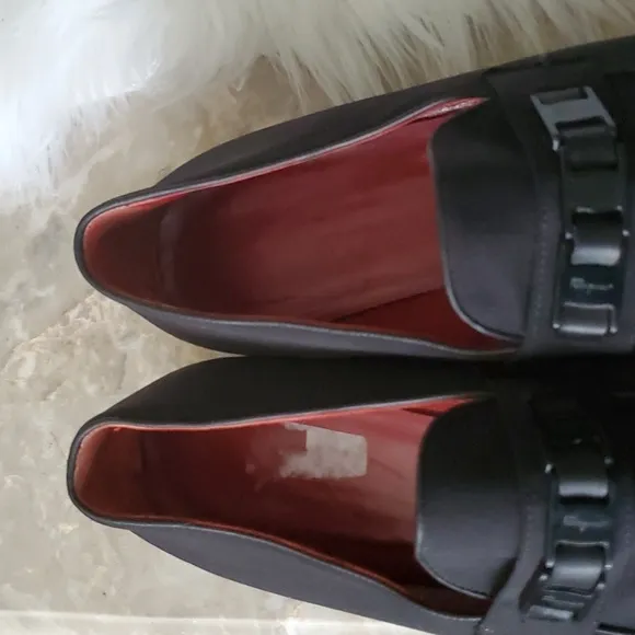 Salvatore ferragamo sport  black canvas slipon loafers size 11B