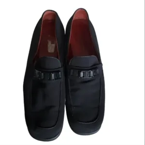 Salvatore ferragamo sport  black canvas slipon loafers size 11B