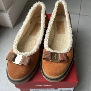 Salvatore Ferragamo Women's Brown Suede Flats