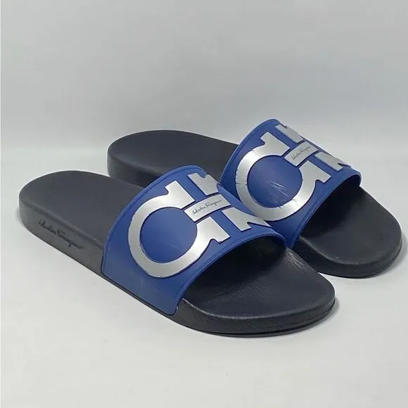 Salvatore Ferragamo Men's Logo Slide Sandals size 10 M