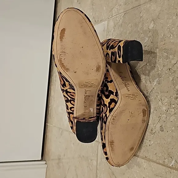 Sam Edelman Chelsea Leopard Cow Hair Platform Boots - Size 9.5