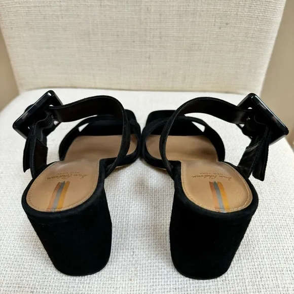 Sam Edelman DALTON HEEL MULE Suede Chunky Black Sandals Size 7