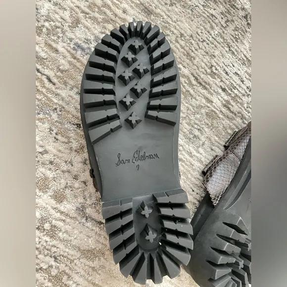 Sam Edelman Eliana Slide Sandals Brown Snake Skin Lug Sole Womens Size 7 Chunky