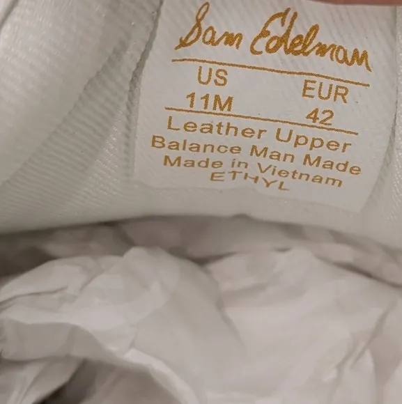 Sam Edelman Ethyl Bright White Sneakers G9151L3100 NEW SIZE 11