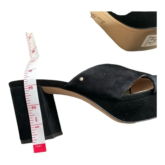 Sam Edelman Jayne Platform Sandals Black Suede Size 9
