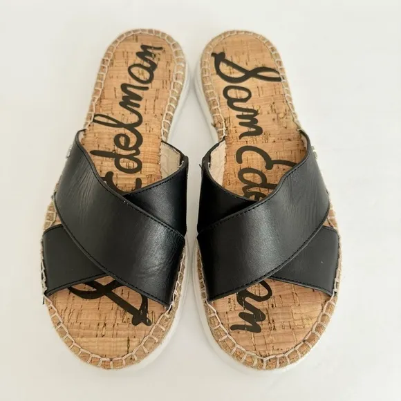 Sam Edelman Jen Slides Leather Sandals Size 10