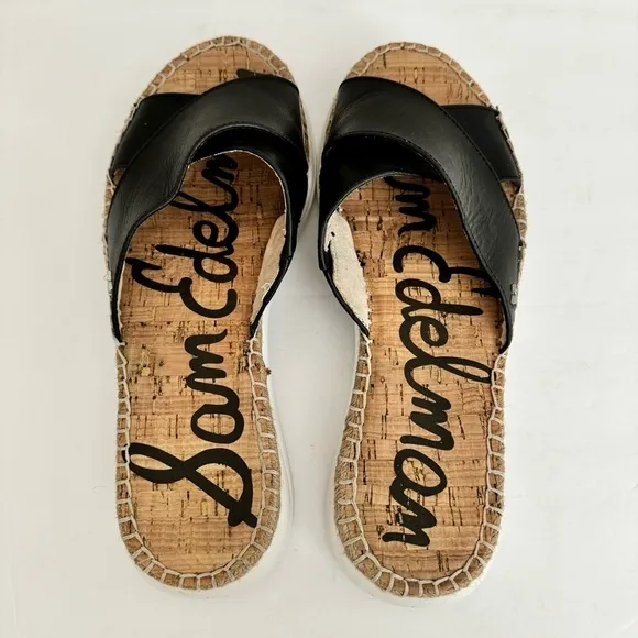 Sam Edelman Jen Slides Leather Sandals Size 10