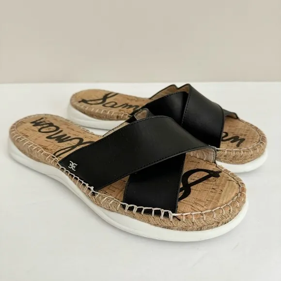 Sam Edelman Jen Slides Leather Sandals Size 10