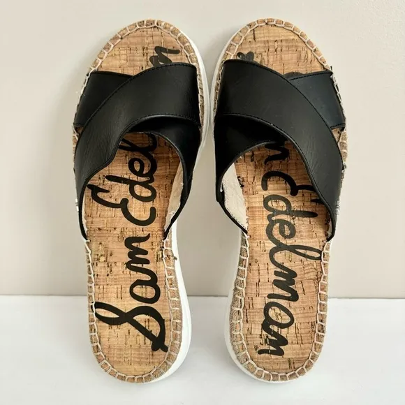 Sam Edelman Jen Slides Leather Sandals Size 10