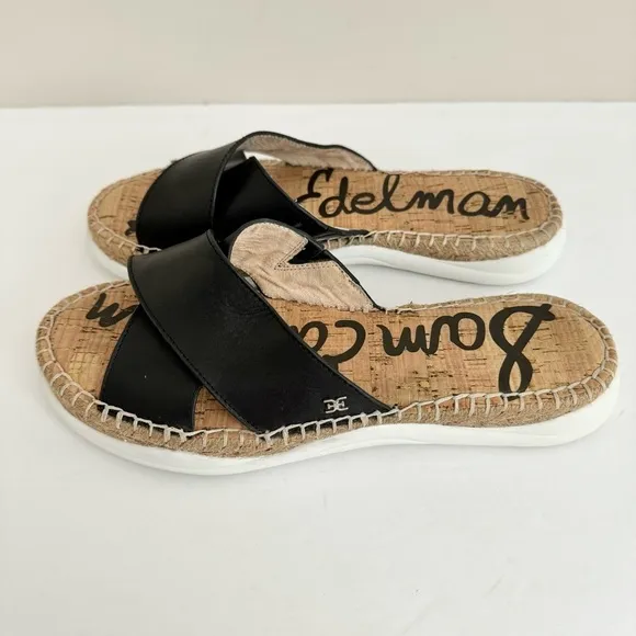 Sam Edelman Jen Slides Leather Sandals Size 10