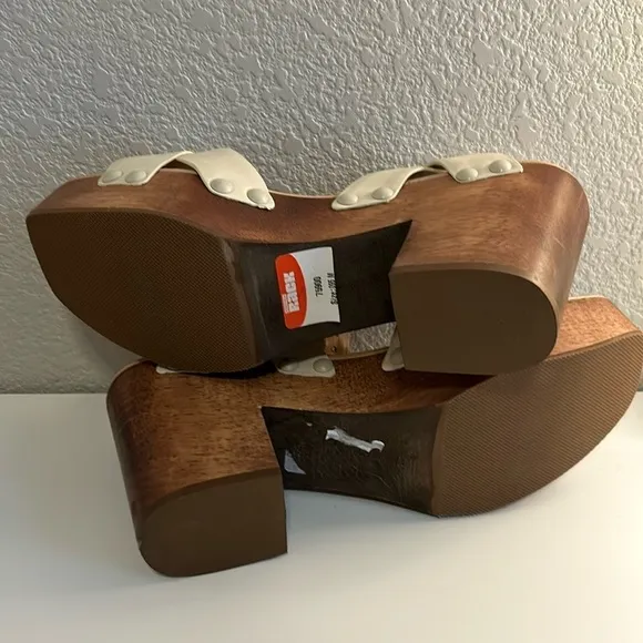 Sam Edelman Josefine Platform Cream Leather Ankle Strap Sandals Sandals Size 9.5