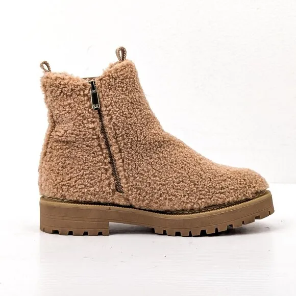 Sam Edelman Kids Laguna Fabric Tan Zip Chelsea Ankle Boots sz 4