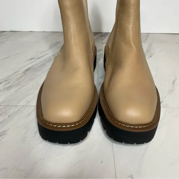 Sam Edelman Laguna Tan Leather Lug Sole Chelsea Boot 10 1/2 M