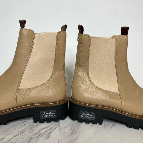 Sam Edelman Laguna Tan Leather Lug Sole Chelsea Boot 10 1/2 M