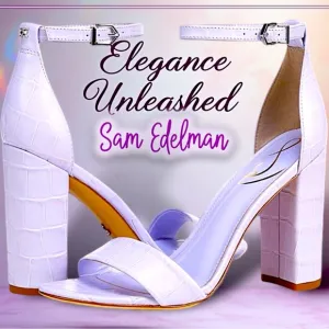 Sam Edelman Leather Yaro Ankle Strap Block Heel Sandals in Misty Lilac NWT