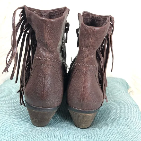 Sam Edelman Louie leather fringe ankle boots
