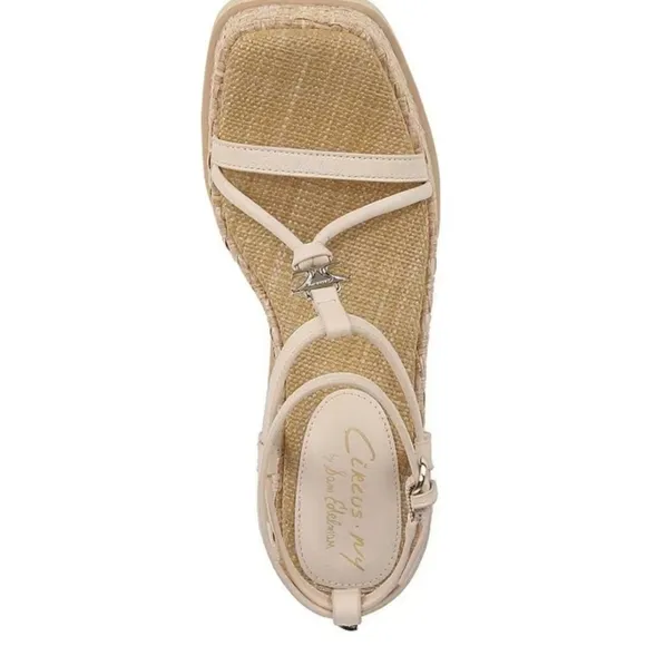 SAM EDELMAN Odette Leather Basket Weave Wedge Platform Sandals SIZE 10 NWT