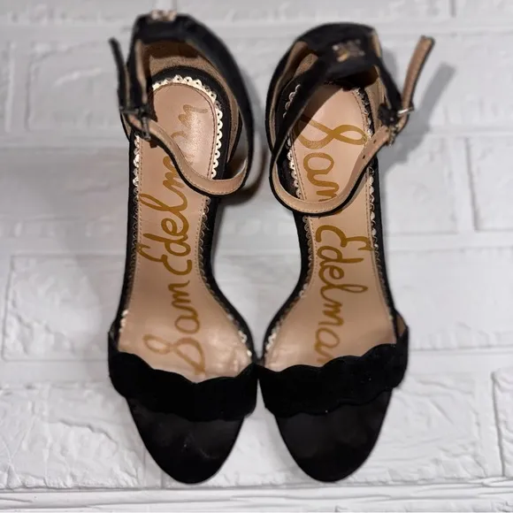 Sam Edelman Odila Scalloped Suede Sandals Size 6