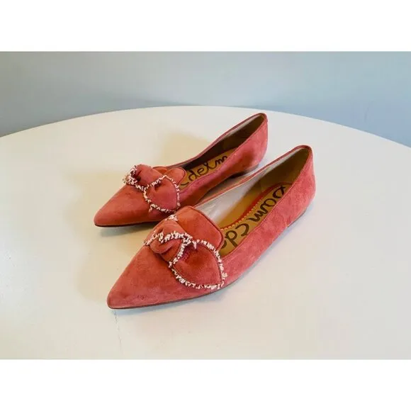 Sam Edelman Rochester Ballet Flats Size 8 Blush Suede Slip On