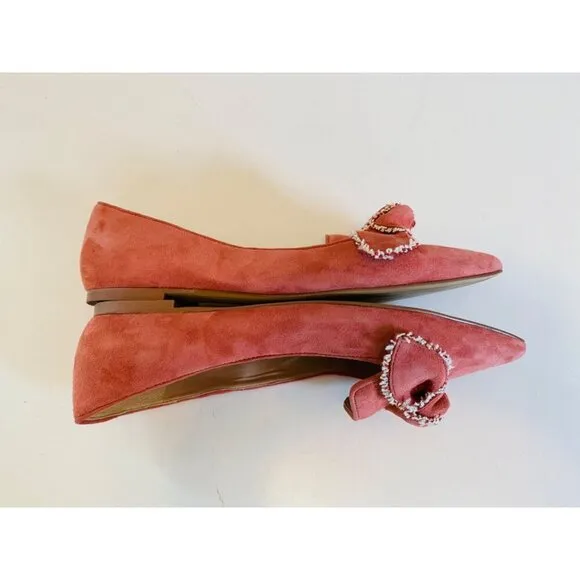 Sam Edelman Rochester Ballet Flats Size 8 Blush Suede Slip On