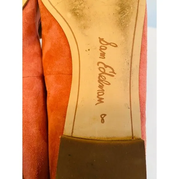 Sam Edelman Rochester Ballet Flats Size 8 Blush Suede Slip On