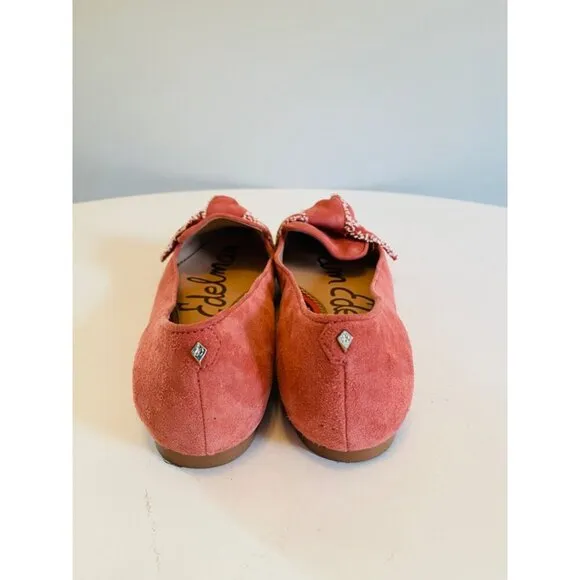 Sam Edelman Rochester Ballet Flats Size 8 Blush Suede Slip On