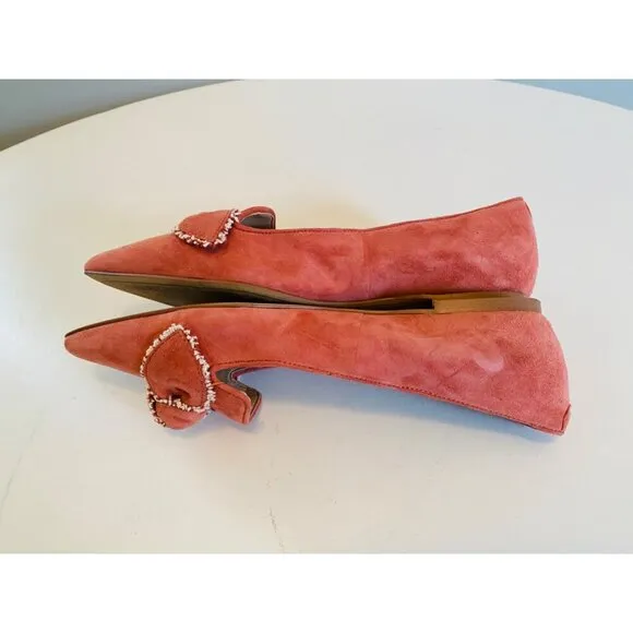 Sam Edelman Rochester Ballet Flats Size 8 Blush Suede Slip On
