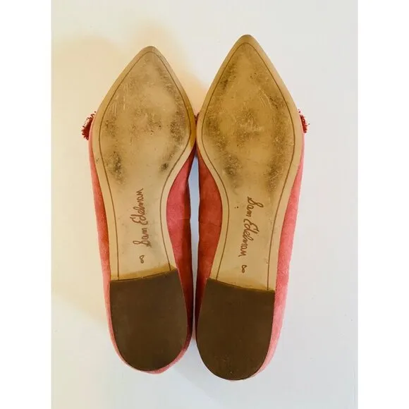 Sam Edelman Rochester Ballet Flats Size 8 Blush Suede Slip On