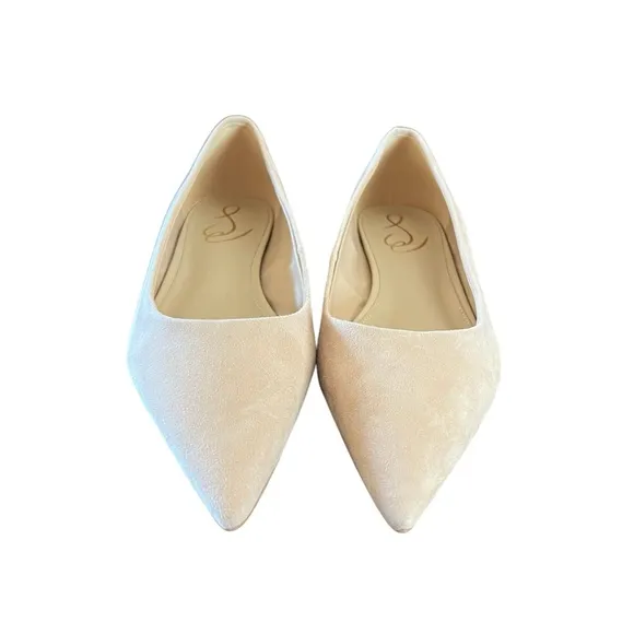 Sam Edelman Wanda Suede Ballet Flats Pointed Toe Cappuccino Neutral  NEW Size 7