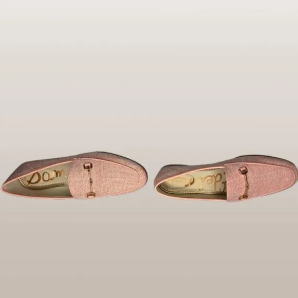Sam Edelman Women's Loraine Pink Metlinen Flats Multiple Sizes