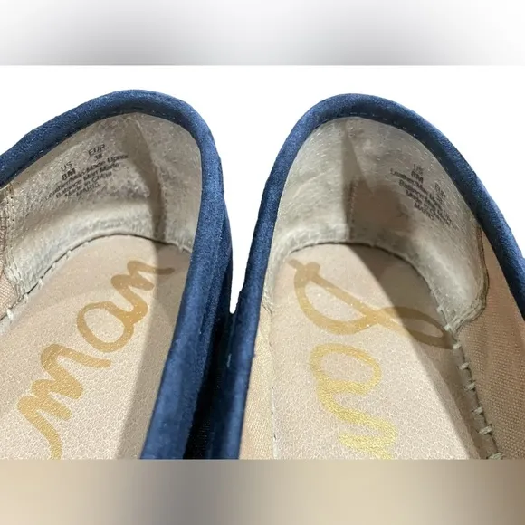 Sam Edelman Womens Navy blue suede beaded Maris espadrille flats size 8