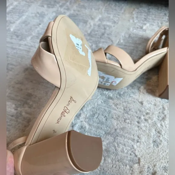 SAM EDELMAN Yancy Ankle Strap Sandals Taupe Size 9.5