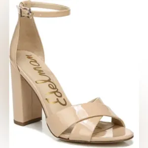SAM EDELMAN Yancy Ankle Strap Sandals Taupe Size 9.5