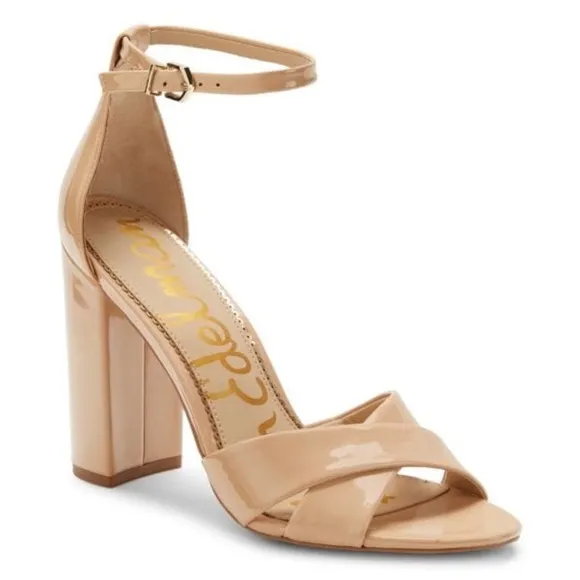 SAM EDELMAN Yancy Ankle Strap Sandals Taupe Size 9.5